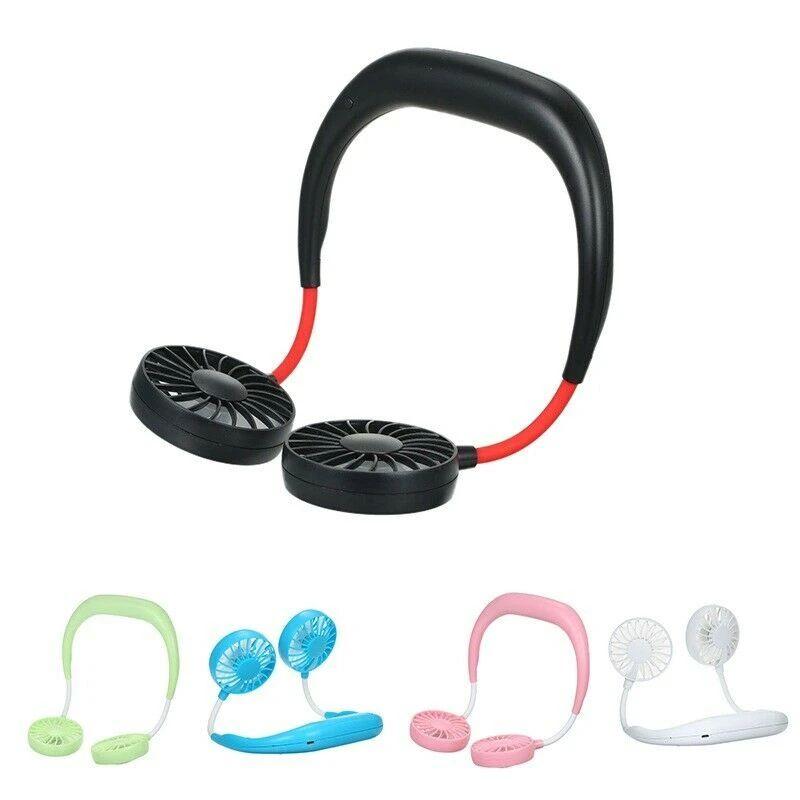 Rechargeable Hands-Free Neck Fan 3-Speed Wearable Sports Fan