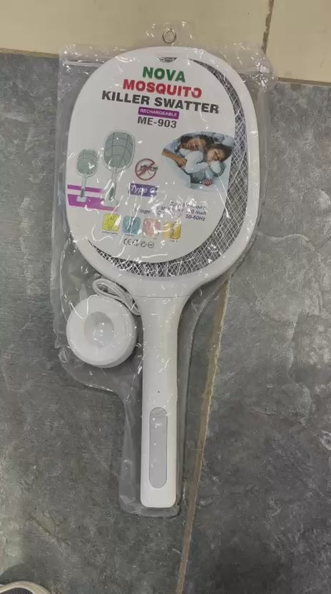 USB Rechargeable Mosquito Racket with Stand
